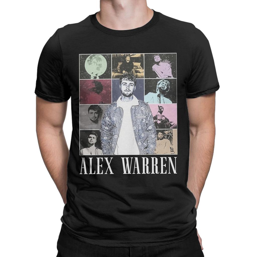 Alex Warren Tour Music  TShirts Men  Amazing Pure Cotton Tee Shirt Round Collar Short Sleeve T Shirt Gift Idea Clothes