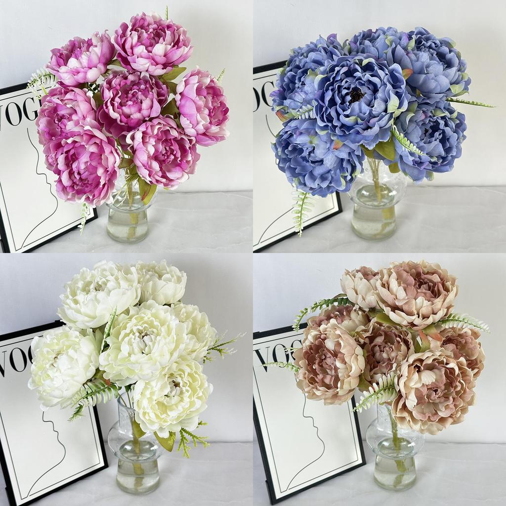 Peony Wedding Decor Artificial Flower Arrangement For Home And Event Styling