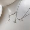 Sterling Silver Tone Tassel For Women Cubic Zircon Star Charm Necklaces Pendants Choker Girls Bridal Bridal Jewelry Collares Dz129Trendy Charm