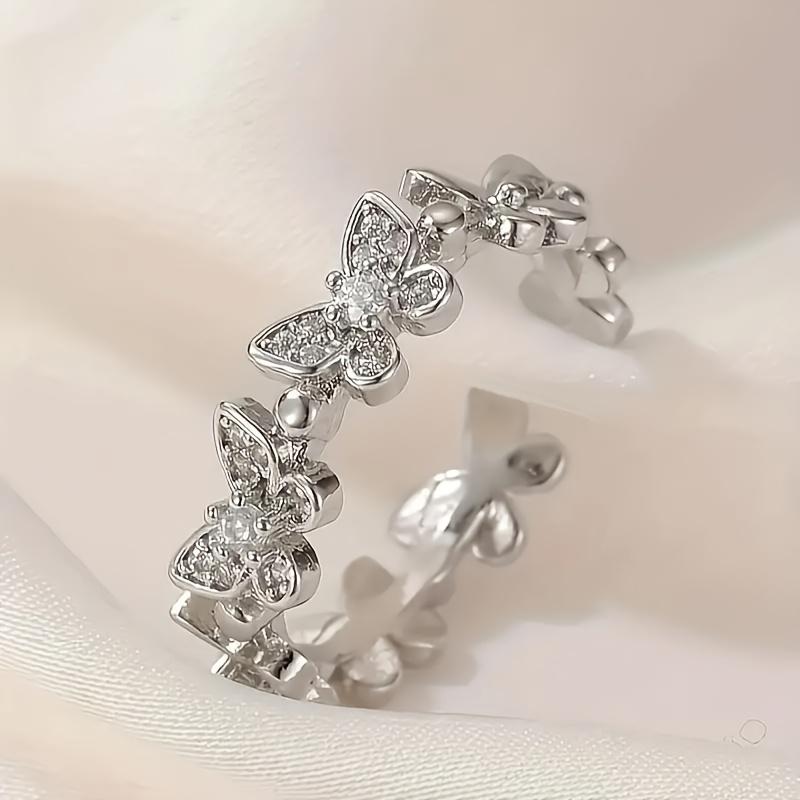 1PC Fashion Personality Butterfly Ladies Ring Opening Adjustable Ring