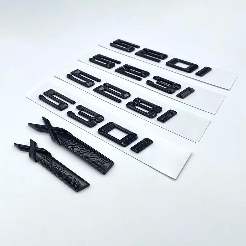 Glossy Black Letter 520i 523i 525i 528i 530i 535i 540i Emblem For BMW 5 Series E60 E61 F10 F11 G30 Car Trunk Logo Sticker PS9
