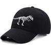 Dinosaur Skeleton Embroidered Baseball Cap for Women Men Fashion Adjustable Soft Cotton Dad Hat Unisex Classic Golf Caps