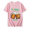 Freitag Bier Tag Druck T-Shirt Top T-Shirts für Männer Hip Hop Tops Shirts Kurzarm Herren T-Shirts Sommerkleidung für Männer Tops