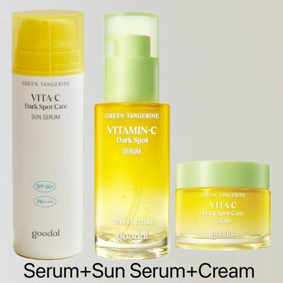 Green Tangerine Vita C Dark Spot Care Serum 40 ml + Sonnenserum 50 ml + Creme 50 ml