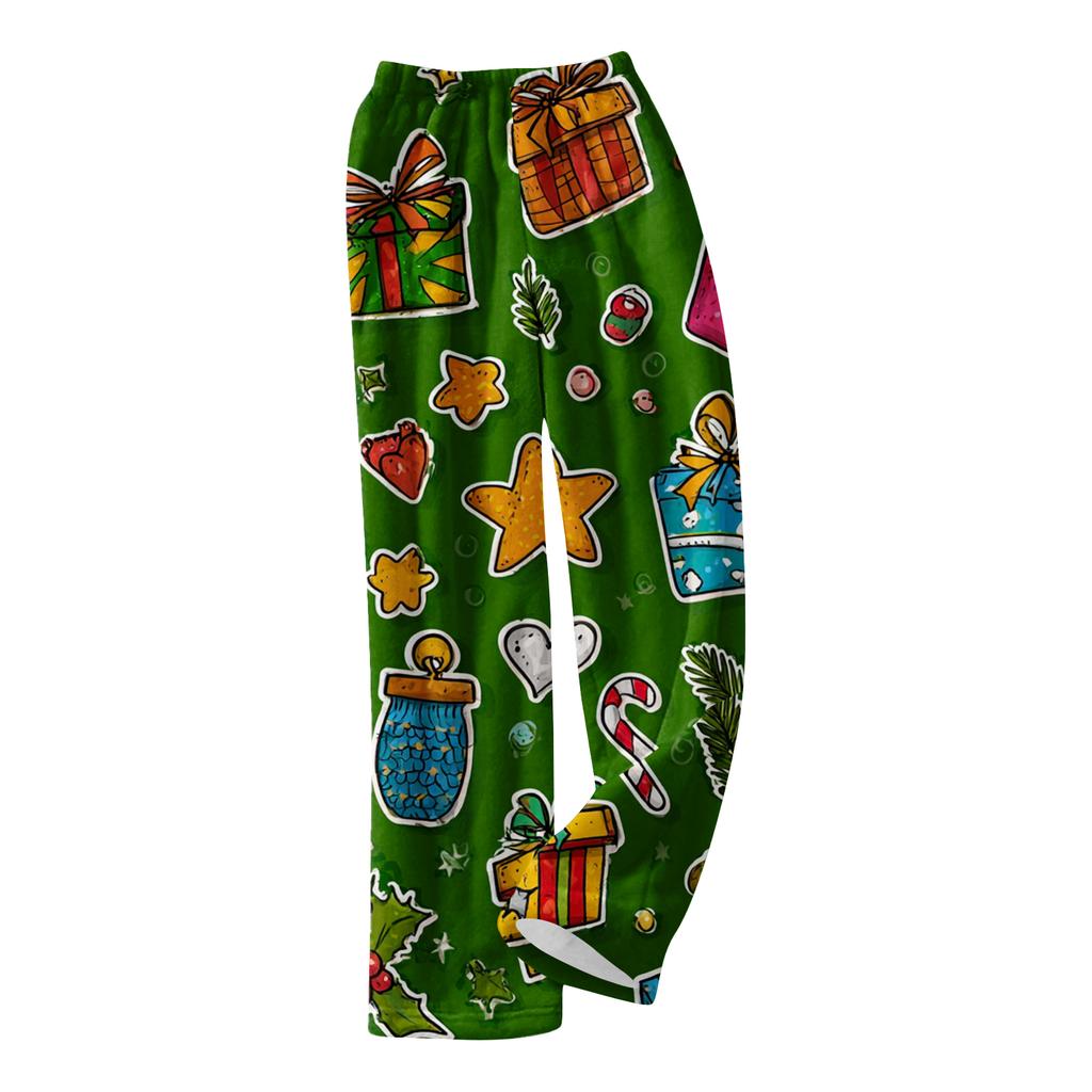 Women's Casual Fashion Christmas Printed Flannel Pants Pajama Pants