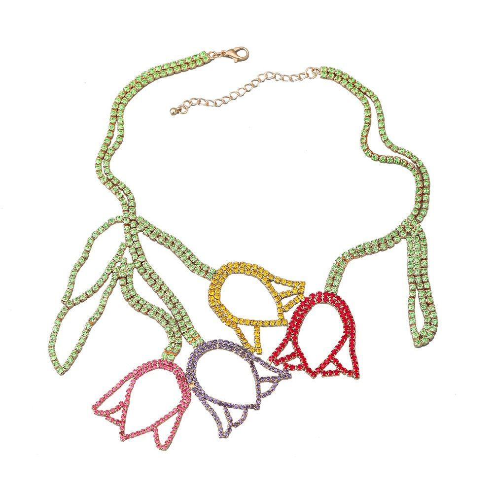 Rhinestone Daisy Necklace Zinc Zinc Alloy Women Dangle Earrings Bright Korean Style Ring  Party