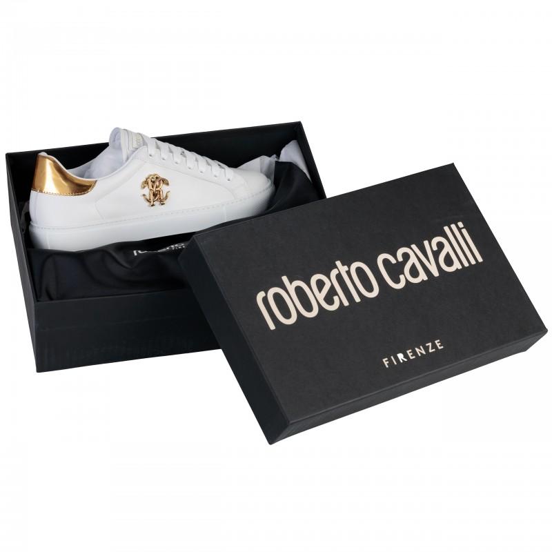 Roberto Cavalli Herren Leder Spiegel Schlangen Sneaker - Größe: 41