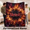 Slipknot Personalized Flannel Blanket Custom Name Text Soft Throw Blanket Home Decor