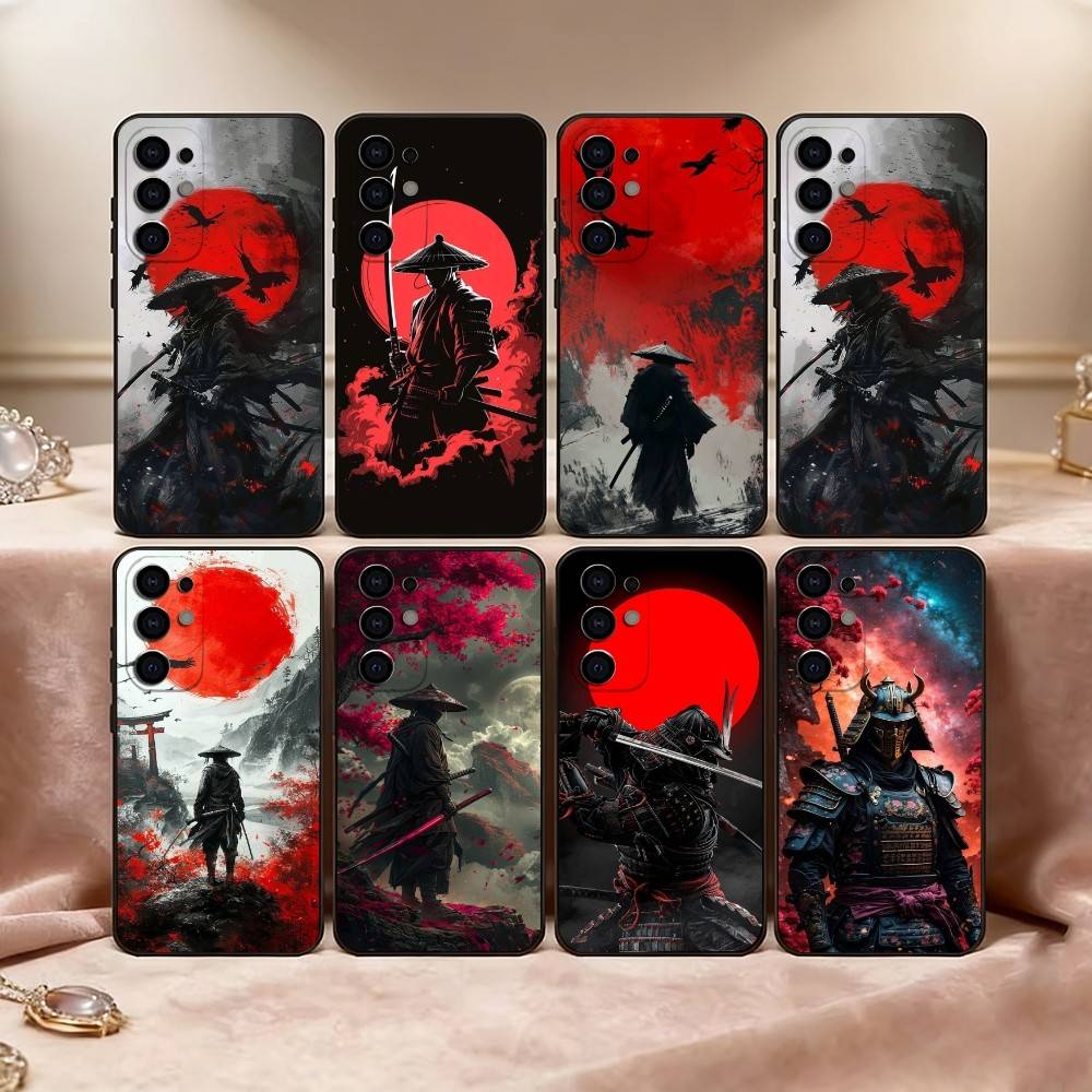 J-Japanese Bushido S-Samurai Phone Case For Samsung S25,S24,S21,S22,S23,S30,Ultra,S20,Plus,Fe,Soft Silicone Black Cover