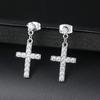 Top Quality ZYE328 Classic Cross Crystal Silver Color Earring Fashion Jewelry Made with Austrian Crystal