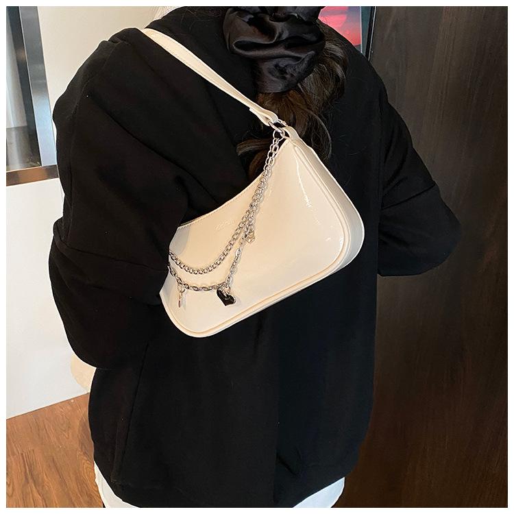 Fashion trendy small square bag women's simple shoulder bag niche high-end casual oblique span women's bag