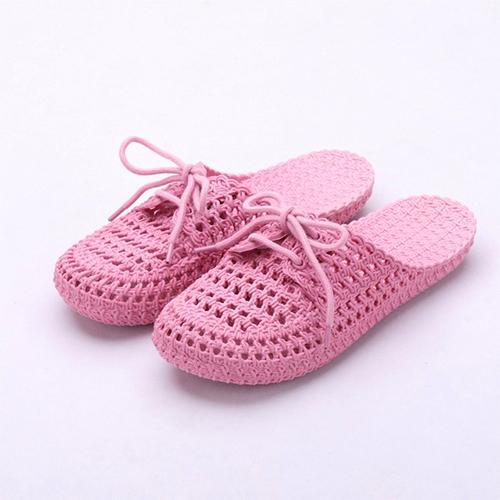 Mados Vasaros Moteriškos ažūrinės šlepetės Moteriškos Neslystančios Šlepetės Moteriškos Tuščiaviduriai Kvėpuojantys Plokšti Moteriški Namai Vidiniai Batai Didelis dydis