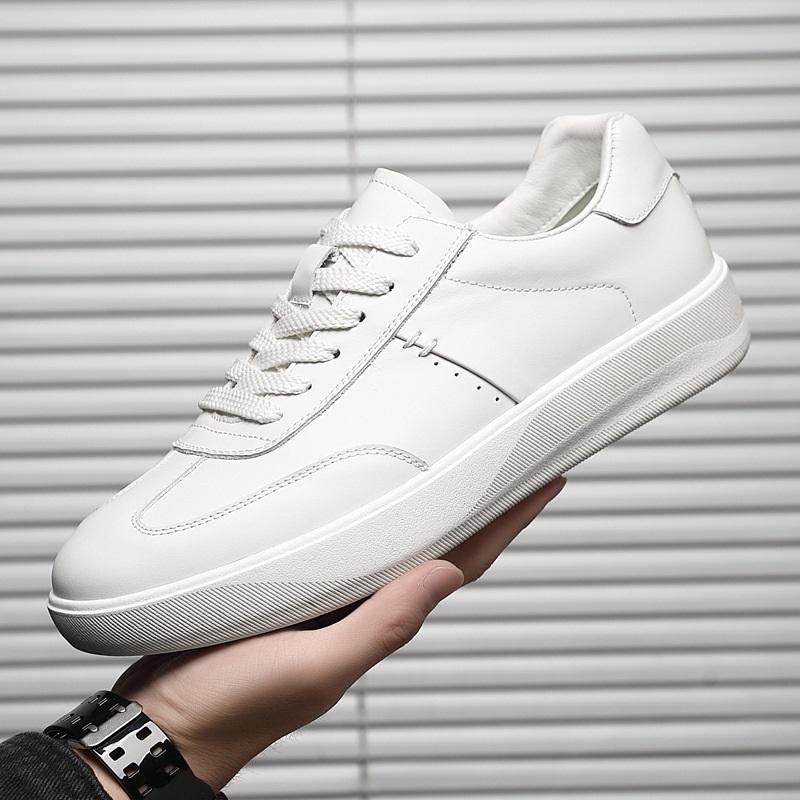 Fashion Fashion New Men's Luxury Designer Genuine Leather Platform Shoes Male Causal Flats Moccasins Walking Sneakers Zapatos Hombre