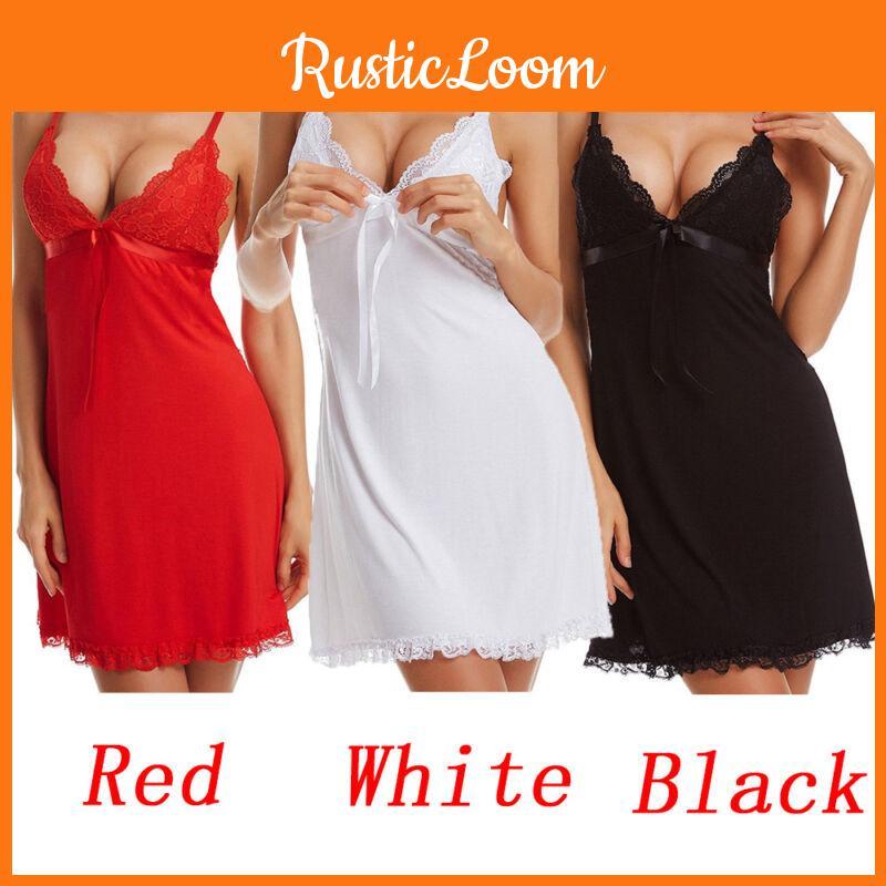 Sexy Lingerie Ladies Sleepwear Women Babydoll Robe Underwear Vneck Dress Night