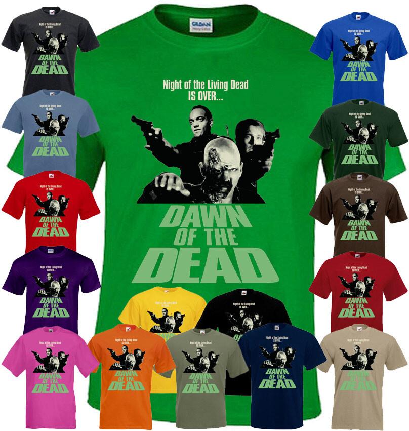 

26 Dawn Of The Dead v18 T-shirt blue green red horror movie Romero all sizes S-5XL Unisex T-Shirt XL