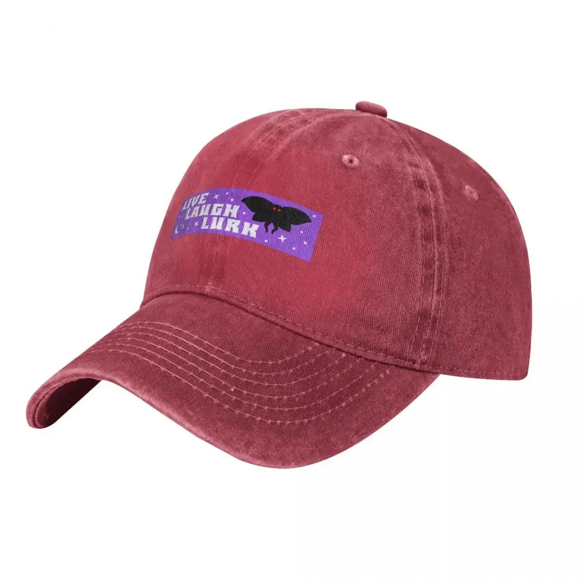 MothUnisex Live Laugh Lurk bumper Baseball Cap Golf Cap western Hat Ball Cap Snapback For Women Unisexs
