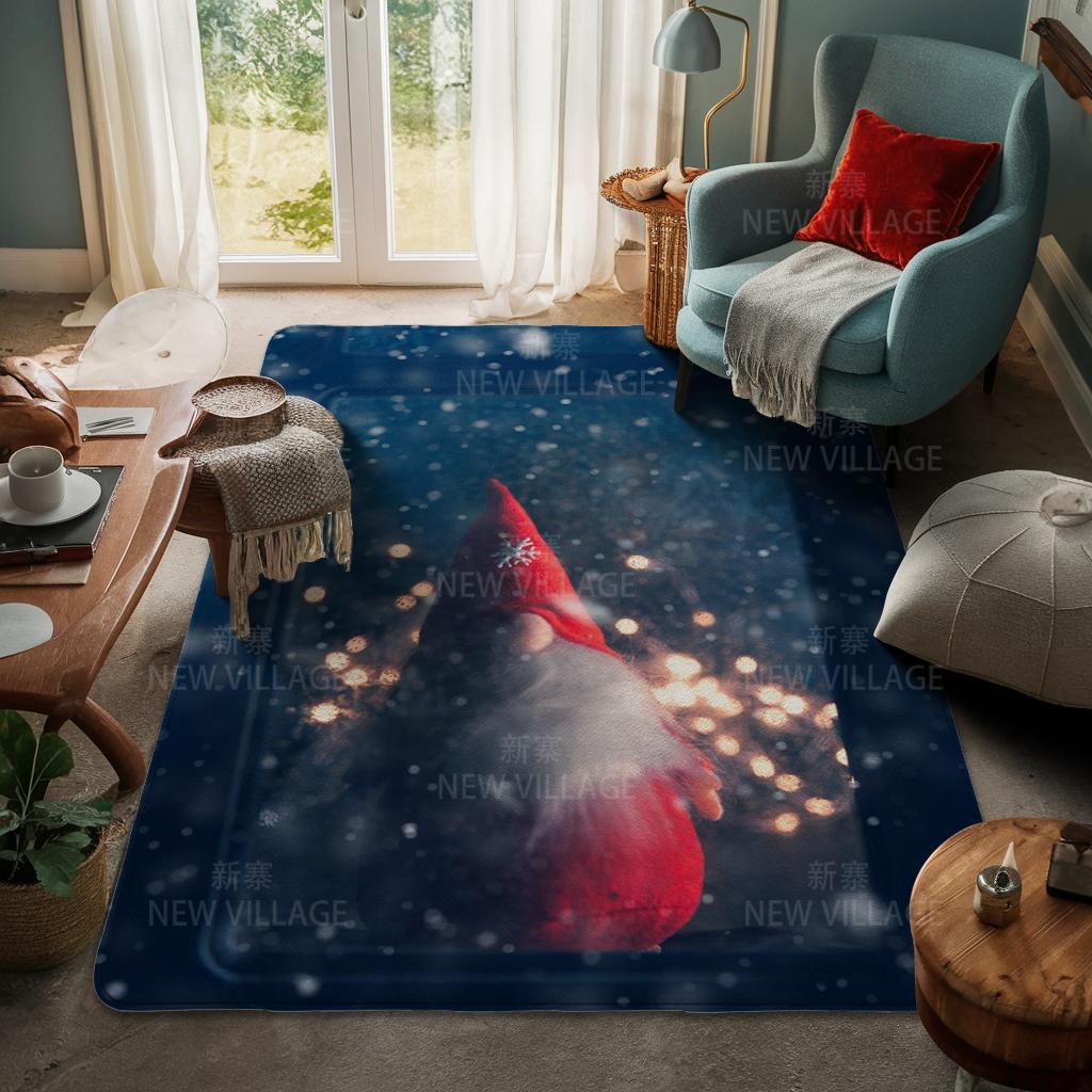 House Entrance Carpet Home Door Mat Living Room Bath Foot Bathroom Non-slip Water Absorption Rugs Bath Merry Christmas Winter