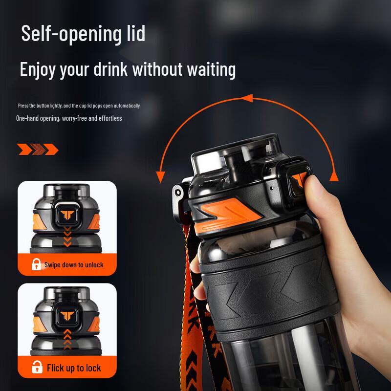 TKK 1000ml Men's Stainless Steel Sports Water Bottle