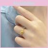 Crafted Brass Beautifully Gold Plated Cat Eye Bead Ring Perfect Gift For Her