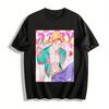 Sommer Trendiges Erdbeerprint Muskulöser Typ Grafik T-Shirt Lässiges Lockeres Oberteil Mit Cartoon Element Reines Baumwoll-T-Shirt