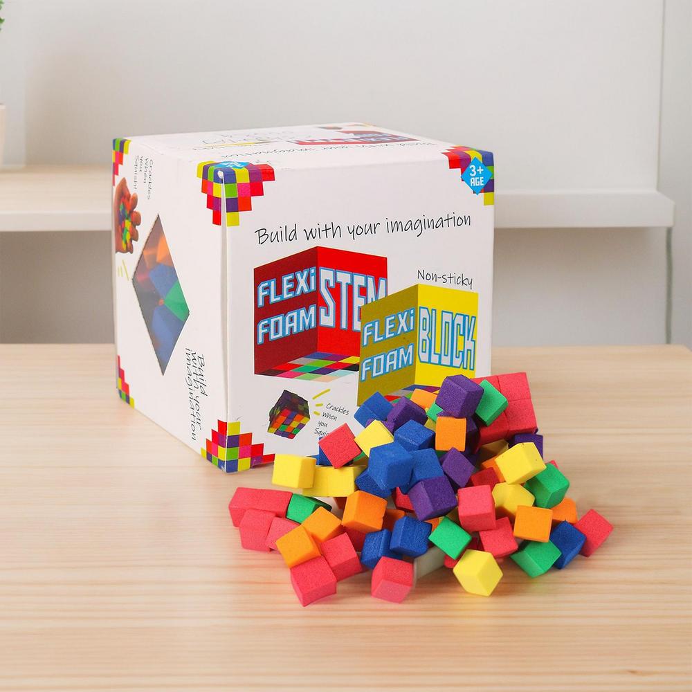 

Sticky Cubes Soft Foam Blocks Stacking Foam Bricks Construction Preschool Cubes Toys For Home School Daycare Center Kindergarte
