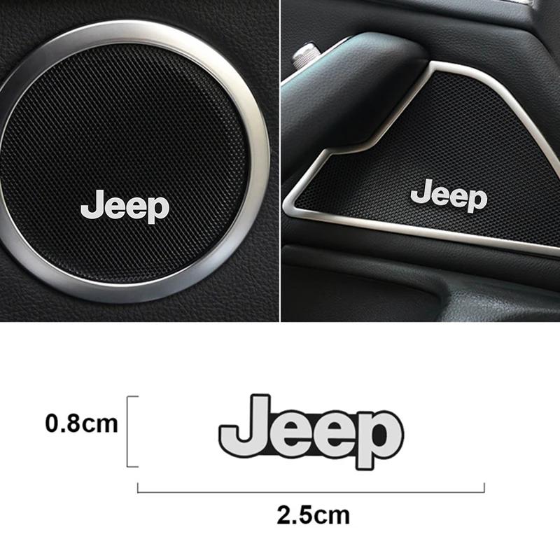 For Jeep Grand Cherokee Wrangler JK Gladiator Compass Renegade Patriot Liberty 10Pcs Mini Aluminum Car Decorative Stickers AMR1
