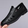 Fashion Spring Summer Hollow Casual Sandals Breathable Dual-use Men's Shoes Solid Color Fashion Soft Sole Leather Shoes Man