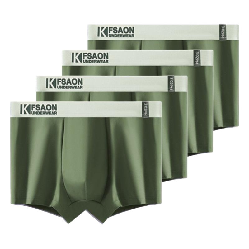 4 Pcs Men's Boxer Briefs Shorts Undies Soft Underwear Undershorts Panties Boy Big Cotton Underpants L XL XXL 3XL 4XL