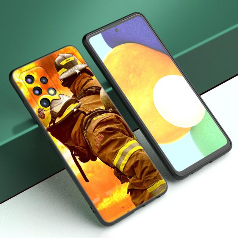 Firefighter Heroes Fireman Case For Samsung A13 A22 A24 A32 A23 A25 A34 A35 A52S A53 A54 A55 A73 A12 A14 A15 A31 A33 A50 A51 A72