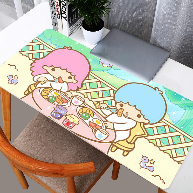 Little Twin Stars Mouse Pads Anime New durable PC Desk Mat Gamer Office Carpet Keyboard Table Gaming Accessories Mousepad 800x300x2mm