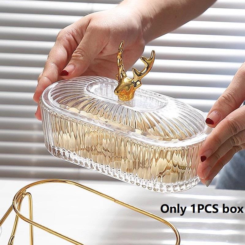 

3D Design Serving Bowl Serving Tray Organizer Elegant 3-Tier Dried Fruit Nut Display Tray With Stylish Elk Lid Nordic For Fruits