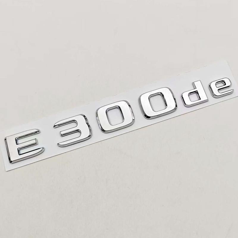 New 3D ABS Chrome Black Car Styling Logo E300e E300de Badge Rear Trunk Emblem Sticker Decals For Mercedes Benz E300e E300de W214
