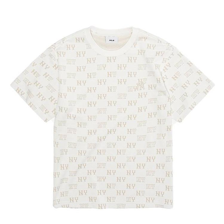MLB T Shirts Unisex New York Yankees/Ivory TSM01 Crew Neck Moderate 3ATSM0163-50IVS M