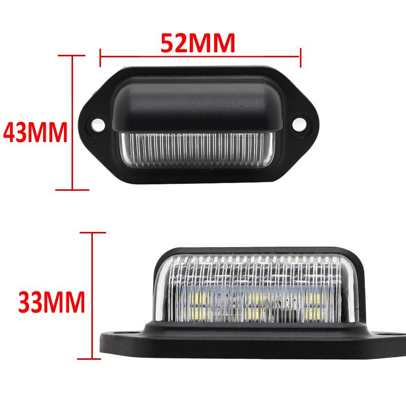 6LED Car Truck License Plate Light  Universal Car Truck Bus Motorcycle Truck License Plate Light Safety Driving Lamp Light 12V