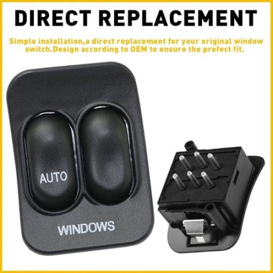 Window Switch Front Driver Side Black F57Z14529B Fits For 1995-2007 Ford Ranger