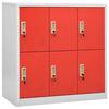 VidaXL Lockable Locker Cabinet Storage Cabinet Storage Organizer Office Cabinet Light Grey 336438