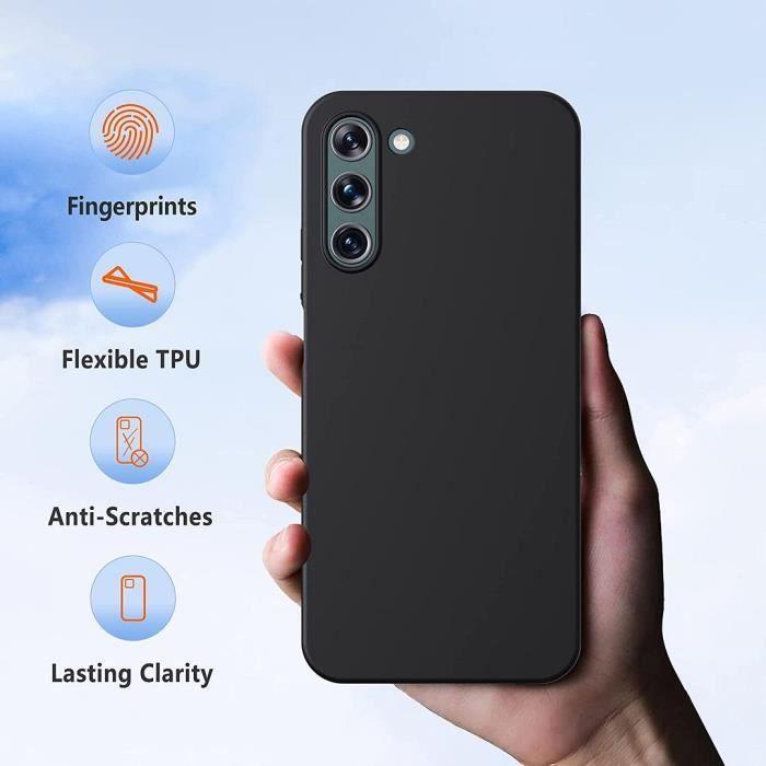 Coque de protection - BOOLING - Samsung Galaxy S23 Plus - Antichoc - Souple - Noir avec 2 Verres Trempés