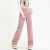 Damenhose Pink Jeans Frühling und Herbst Neue hoch taillierte dünne lockere gerade drapierte schmale Version der weiten Beinhose