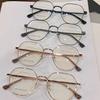 Stylish Myopia Glasses with Gold Wire Edge and Anti-Blue Light Protection