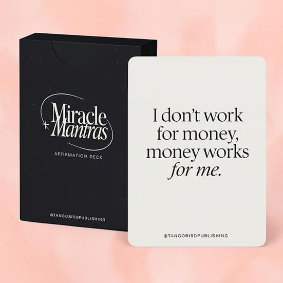 Set Miracle Mantras Affirmation Card 60 Daily Positive Affirmation Deck