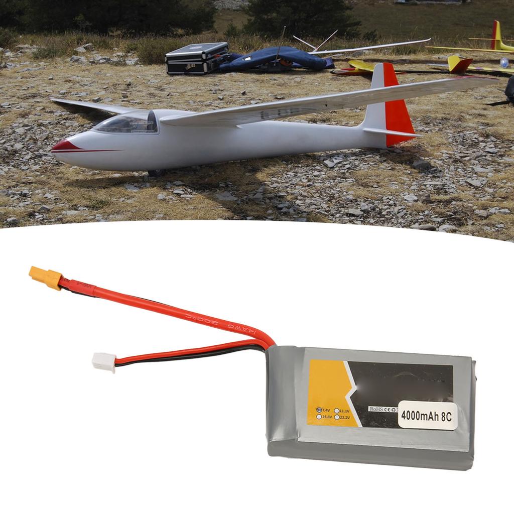 2S 7.4V 4000mAh 8C Lipo Battery 2S Lipo Battery for HJ TX16s TX18s Model Airplane Remote Control