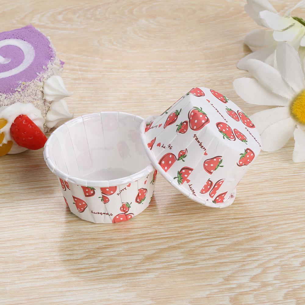 100PCS Colorful Dot Decorate Grease-proof Muffin Cup Pan Case Paper Cupcake Liner Baking Wrapper