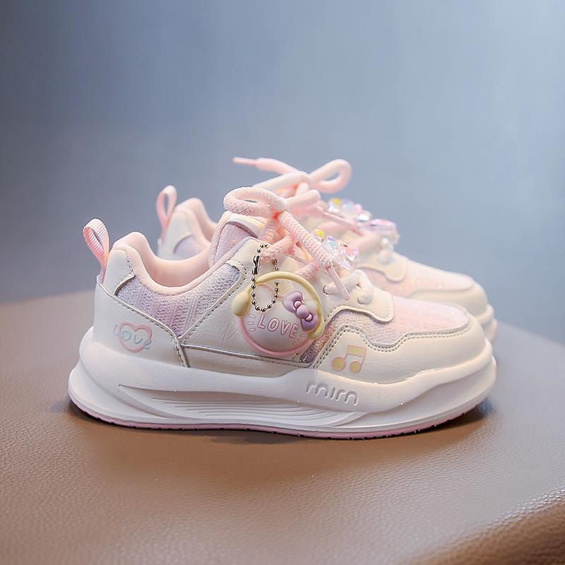 

Girls little white shoes women s 2025 summer platform bread shoes women s shoes big head board shoes sports shoes 30 розовый
