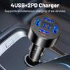 12V-24V 4 USB Zásuvka nabíječky do auta 66W PD QC3.0 6 portů Nabíječka do auta Ultra rychlé nabíjení telefonu Napájecí adaptér Zásuvka pro auto RV Loď