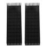 2Pcs Cooling Fins Aluminum Power Radiator Slotted Heatsink Kit for Electronics 120x40x20mmWith Adhesive