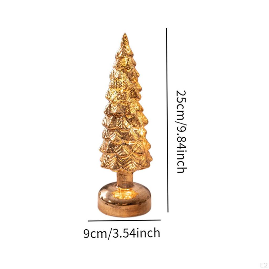 Lighted Tabletop Artificial Christmas Tree Decor Art Crafts Desktop Xmas Night Lamp
