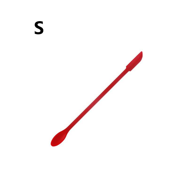 Backwerkzeuge Silikonspatel Hitzebeständig Langer Griff Doppelseitiger Schaber mit Löffel Marmeladenspatel Küchenhelfer Zubehör