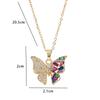 Collier Pendentif Papillon Zircon Cristal pour Femmes Bijoux Cadeau Couple
