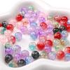 8mm/10mm Cracked Patterned Beads Irregular Color Acrylic Beads For DIY Jewelry Making
