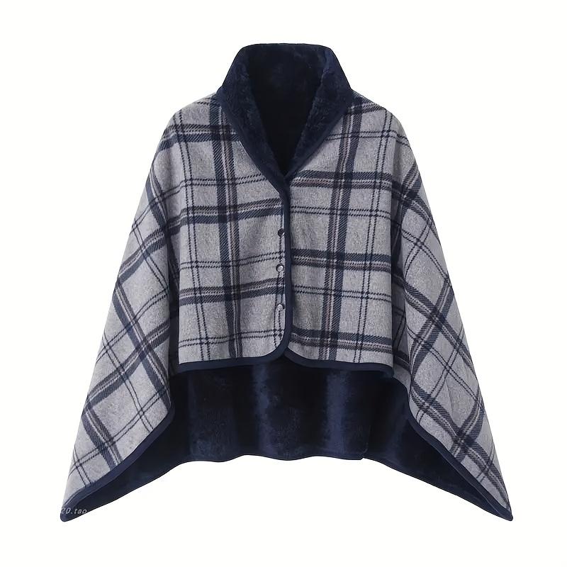 Cozy Flannel Wearable Blanket Shawl - Perfect for Winter, Office & Outdoor Leisure